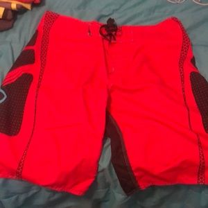 Swim shorts, size 38, red